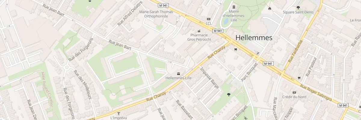 Plan du 12 Rue Jean Bart Hellemmes à Lille