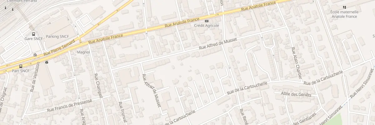 Plan du 40 Rue Alfred de Musset à Clermont-Ferrand