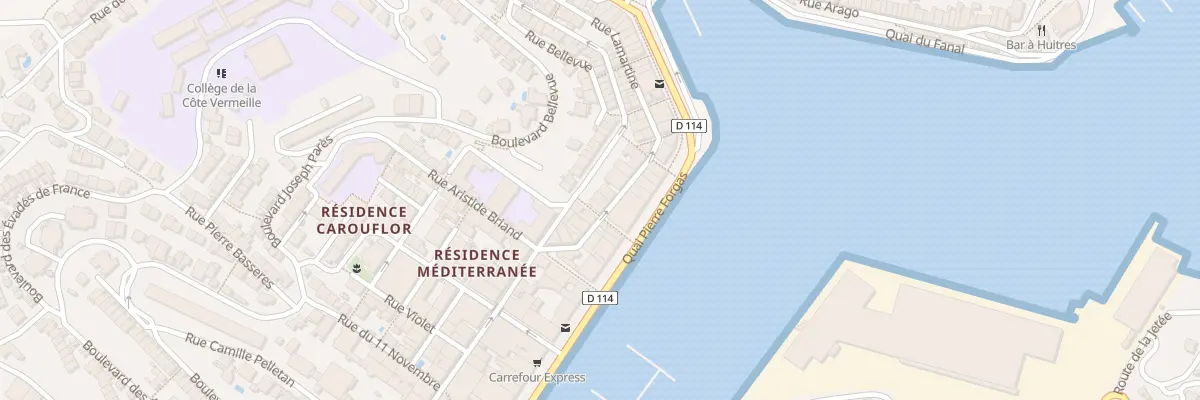 Plan du 15 Rue Lamartine à Port-Vendres