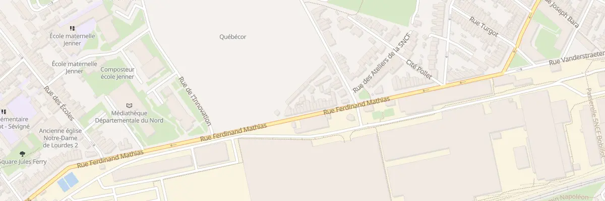 Plan du 8 Rue Jean Jaures Hellemmes à Lille