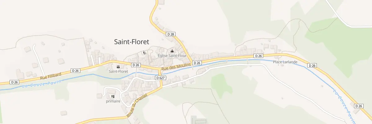 Plan de Saint Floret à Saint-Floret