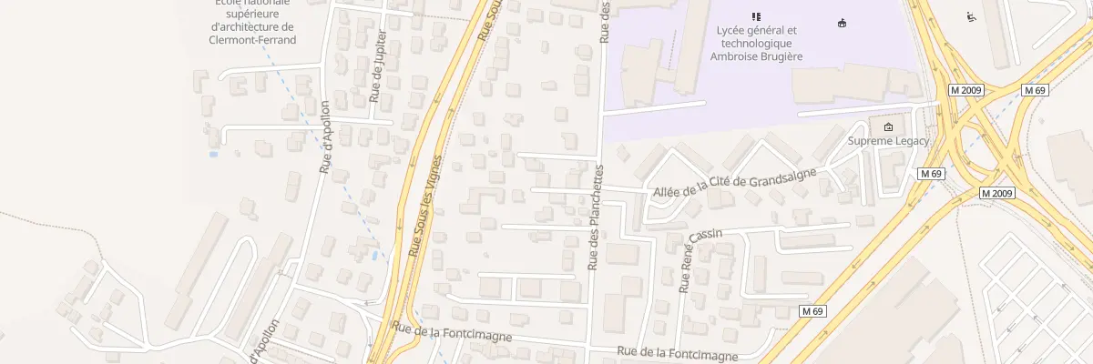 Plan du 59B Rue des Planchettes à Clermont-Ferrand