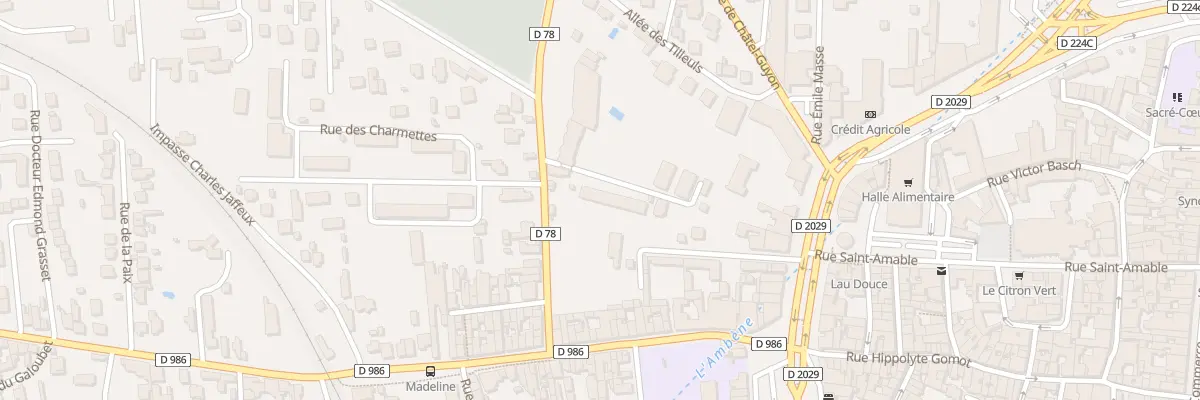 Plan du 3 Rue des Charmettes à Riom