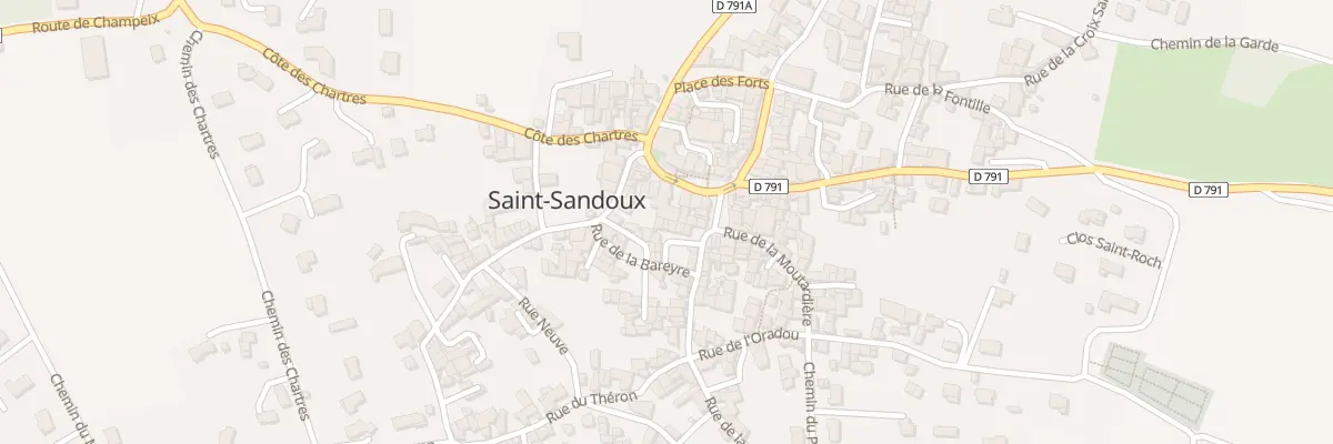 Plan du 6 Pas de la Bareyre à Saint-Sandoux