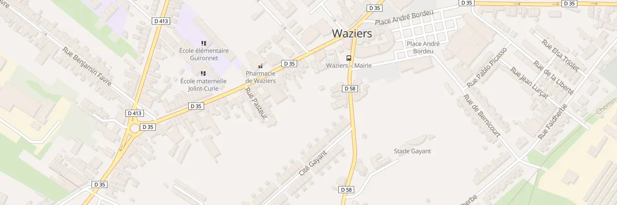 Plan du 19 Rue Pasteur à Waziers