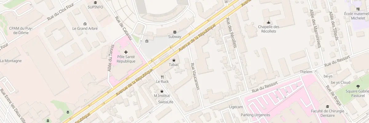 Plan du 6 Rue Vaucanson à Clermont-Ferrand