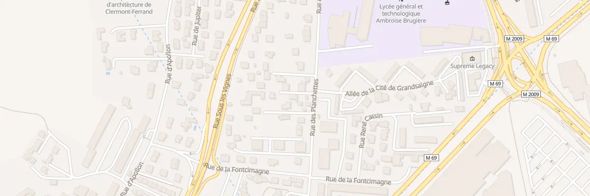 Plan du 57 Rue des Planchettes à Clermont-Ferrand