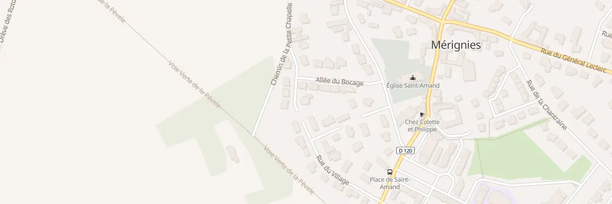 Plan du 190 All du Bocage à Mérignies