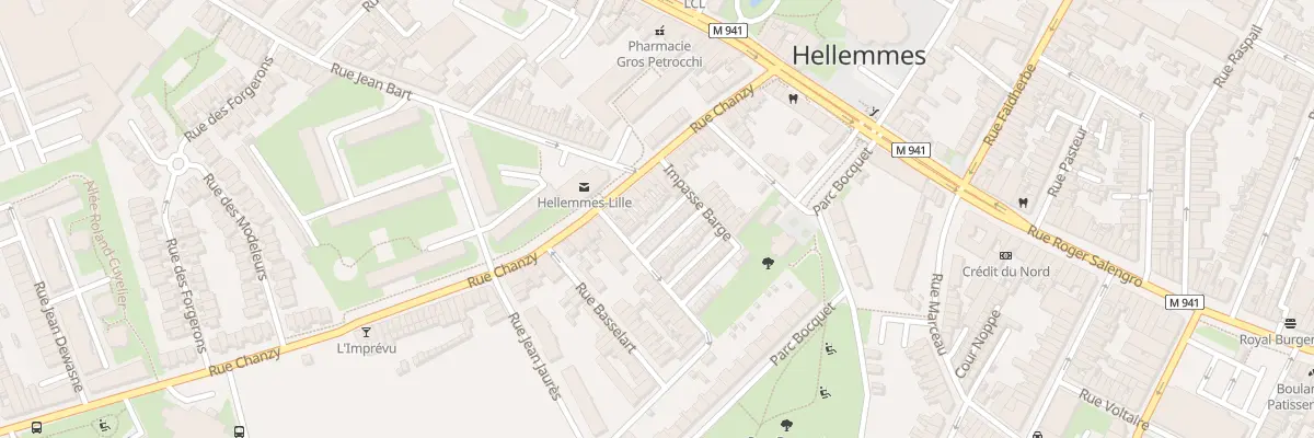 Plan du 7 Cité Basselart Rue Chanzy à Lille
