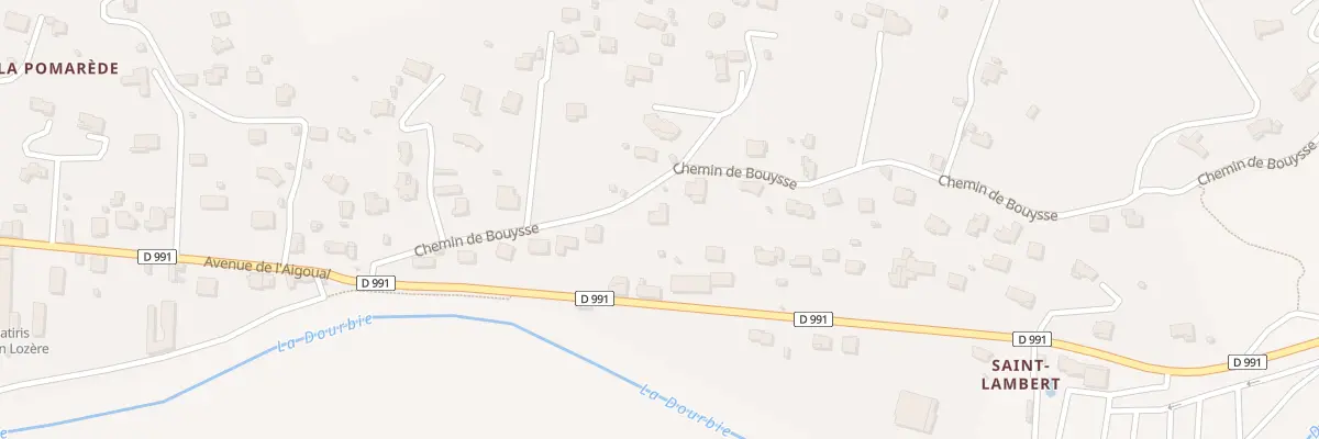 Plan du 240 Che de Bouysse à Millau