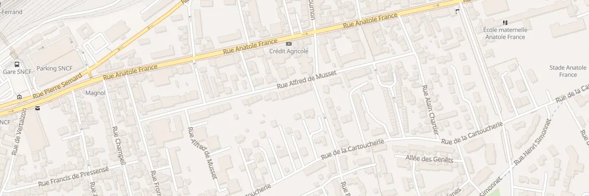 Plan du 52 Rue Alfred de Musset à Clermont-Ferrand