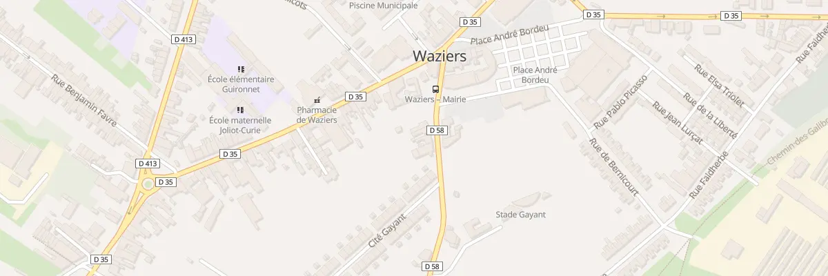 Plan du 4 Rue Célestin Dubois à Waziers