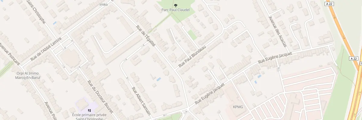 Plan du 1B Rue Paul Blondeau à Marcq-en-Barœul