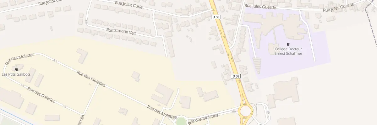 Plan du 94 Rue Joliot Curie à Roost-Warendin