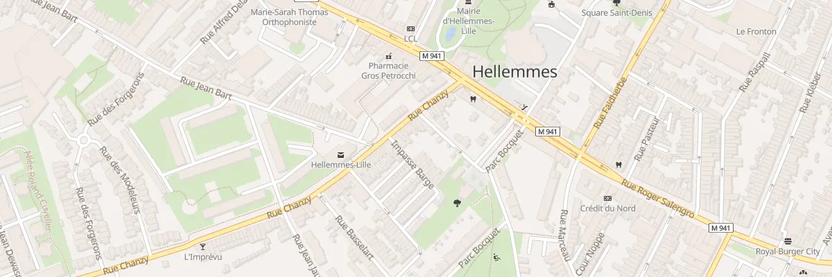Plan du 33 Rue Chanzy Hellemmes à Lille