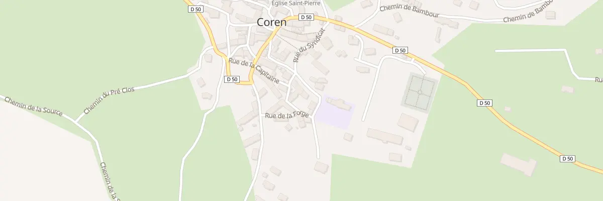 Plan du 6 Pl de la Roussille à Coren