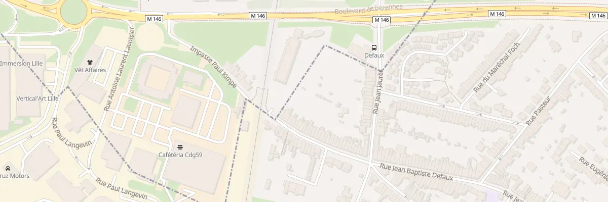 Plan du 206 Rue Jean-Baptiste Defaux à Lezennes