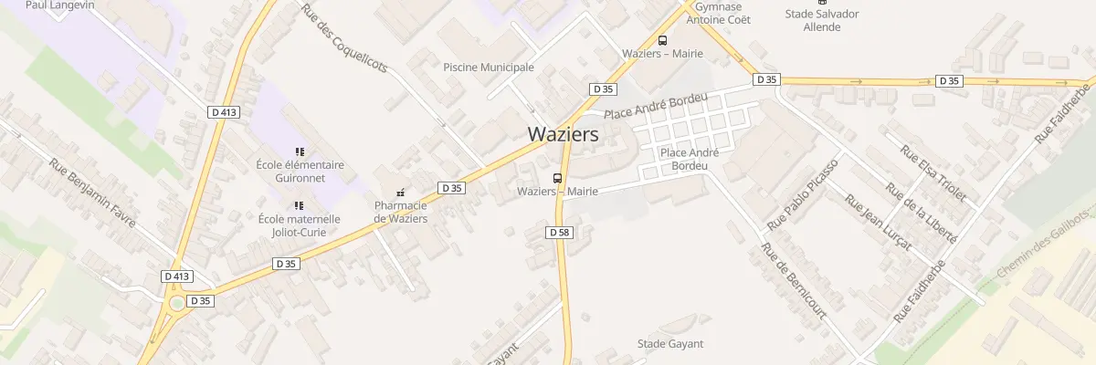 Plan du 3 Rue Pasteur à Waziers