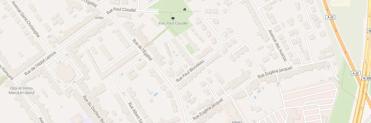 Plan du 5 Rue Paul Blondeau à Marcq-en-Barœul