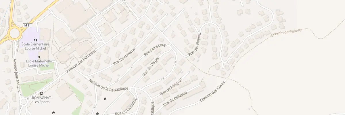 Plan du 20 Rue du Verger à Romagnat