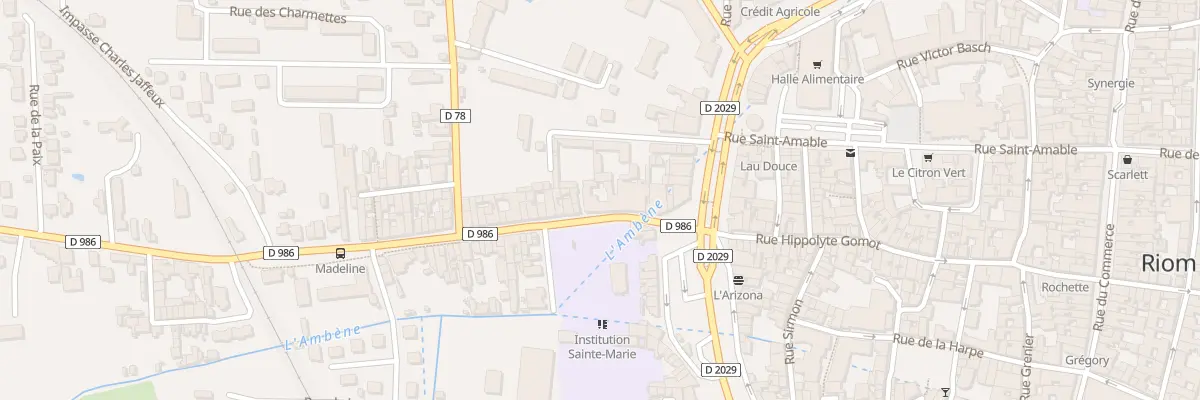 Plan du 15 Av du Cdt Madeline à Riom