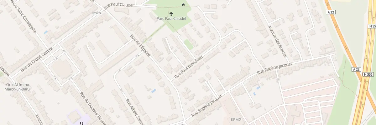 Plan du 1 Rue Paul Blondeau à Marcq-en-Barœul
