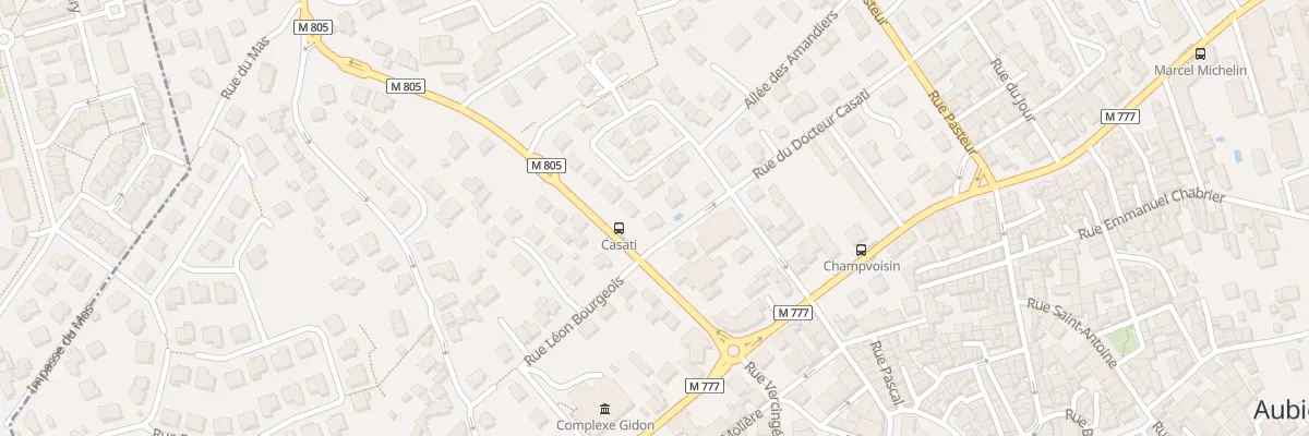 Plan du 1 Rue du Docteur Casati à Aubière