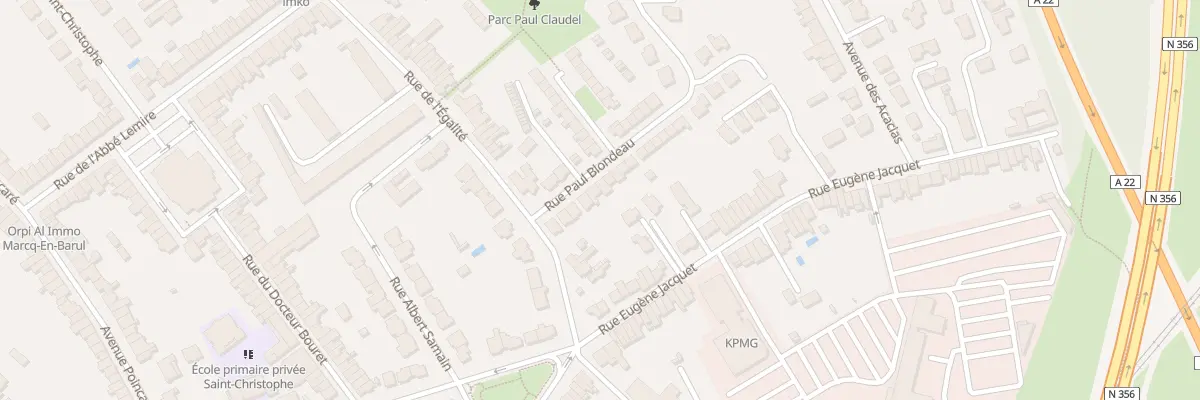 Plan du 2 Rue Paul Blondeau à Marcq-en-Barœul