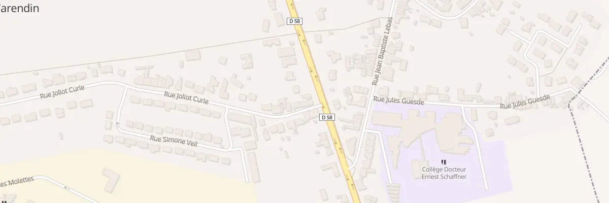 Plan du 25 Rue Joliot Curie à Roost-Warendin