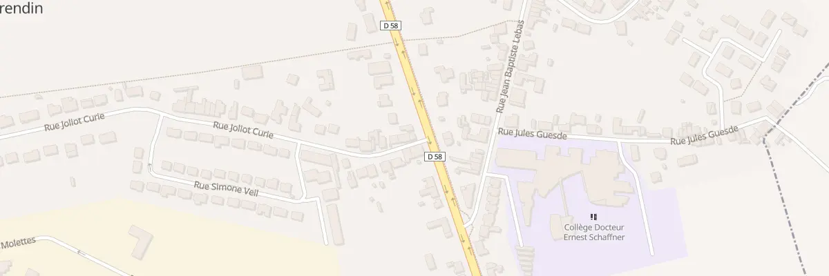 Plan du 17 Rue Joliot Curie à Roost-Warendin