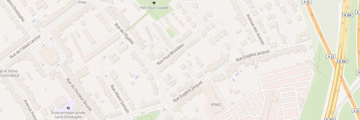Plan du 6 Rue Paul Blondeau à Marcq-en-Barœul