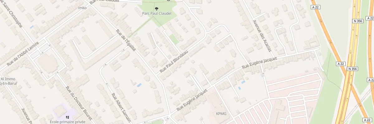 Plan du 10 Rue Paul Blondeau à Marcq-en-Barœul