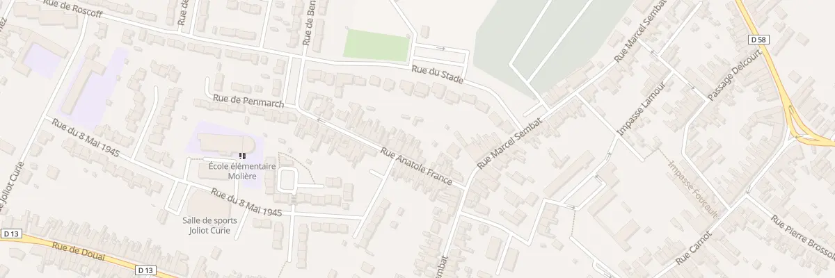 Plan du 70 Rue Anatole France à Sin-le-Noble