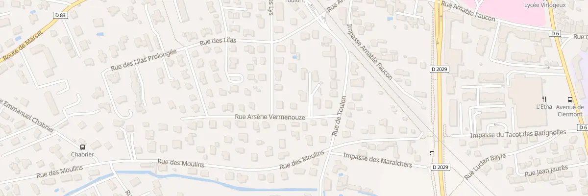 Plan du 5 Rue Arsène Vermenouze à Riom