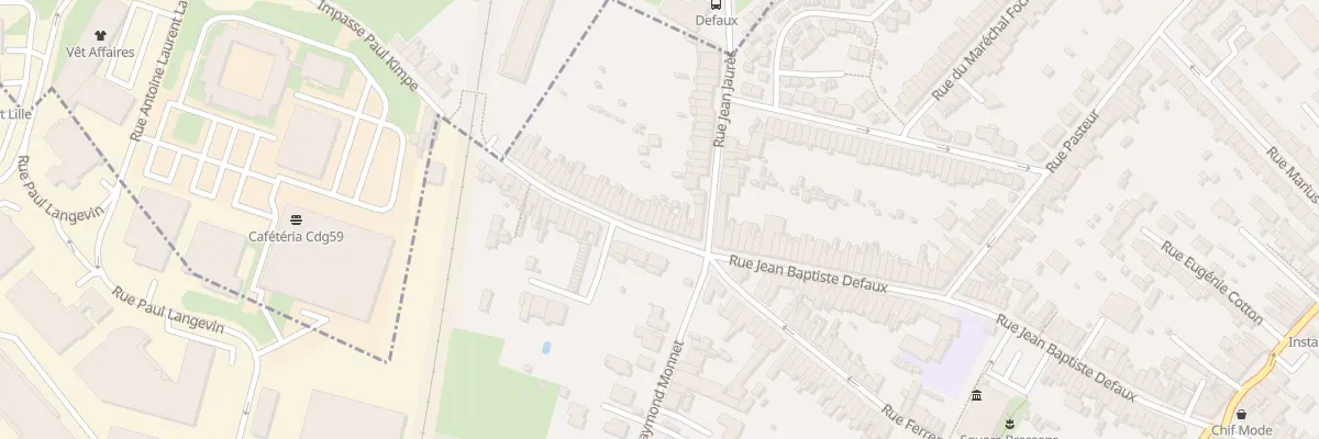 Plan du 168 Rue Jean-Baptiste Defaux à Lezennes