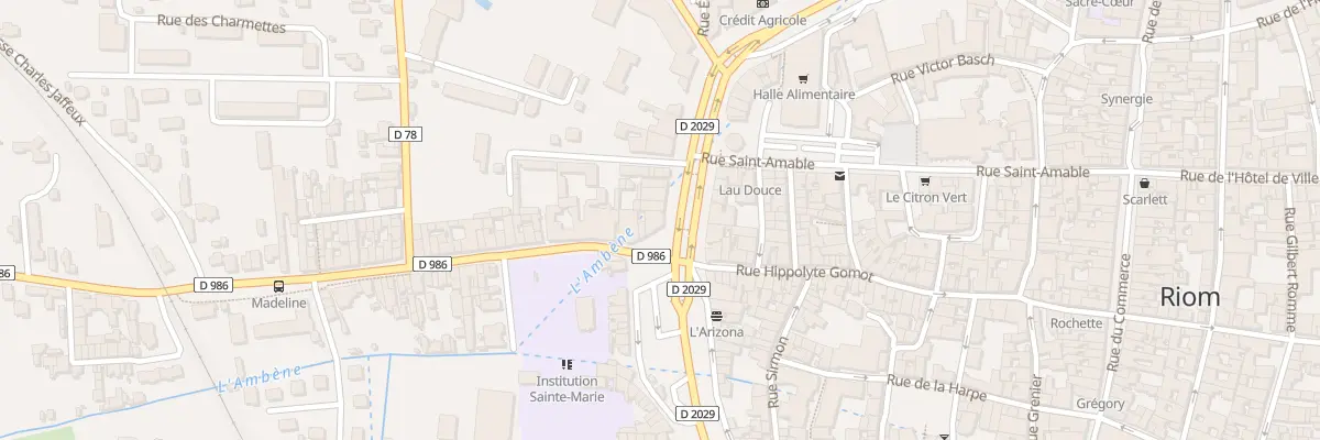 Plan du 25 Bd de la République à Riom