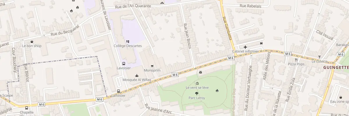 Plan du 17 Rue Voltaire à Mons-en-Barœul