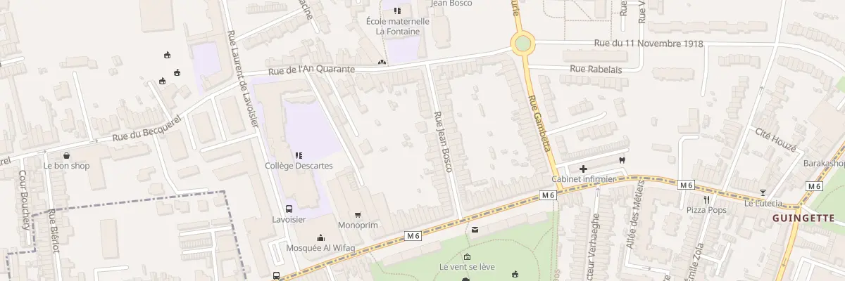 Plan du 22 Rue Jean Bosco à Mons-en-Barœul