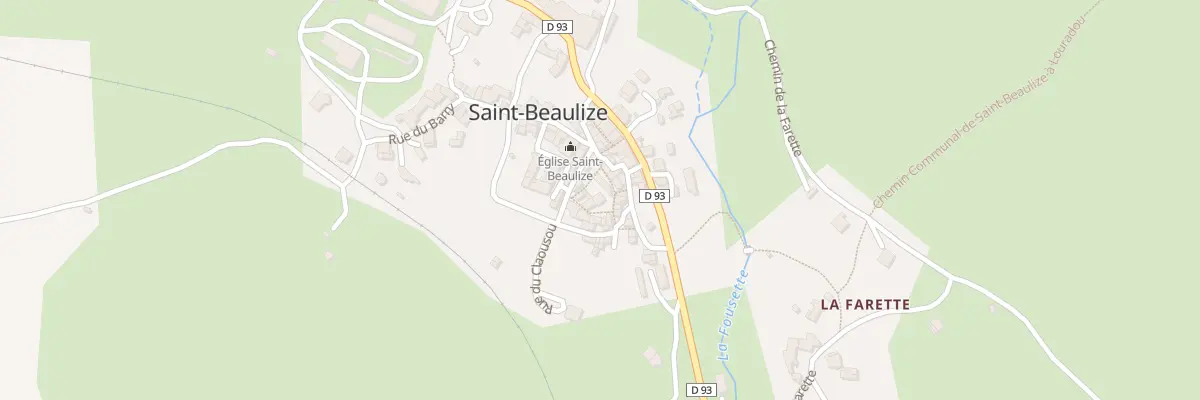 Plan du 5020 Saint Beaulize à Saint-Beaulize