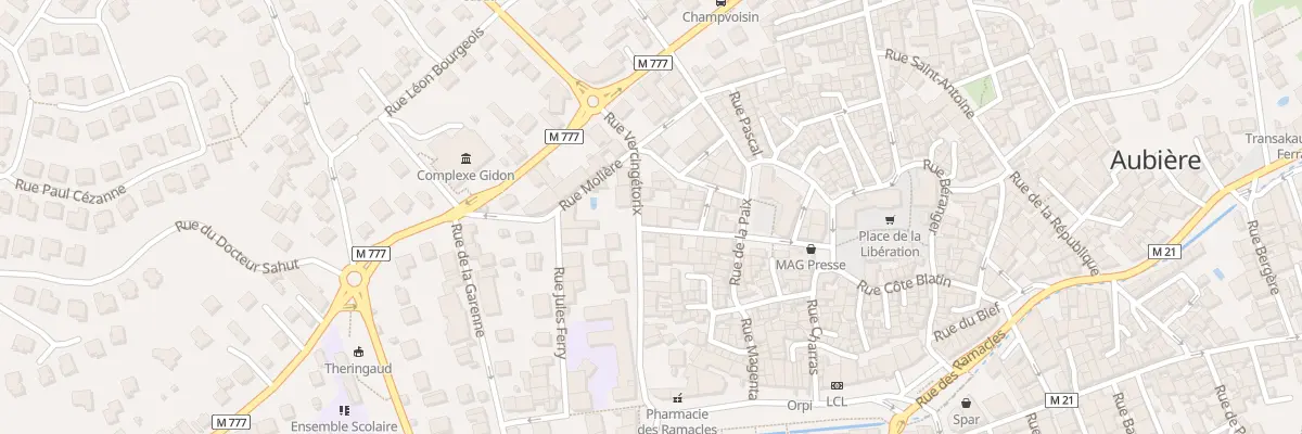 Plan du 5 Rue Vercingétorix à Aubière