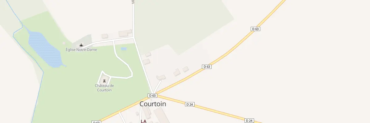 Plan du 2 Le Village à Courtoin