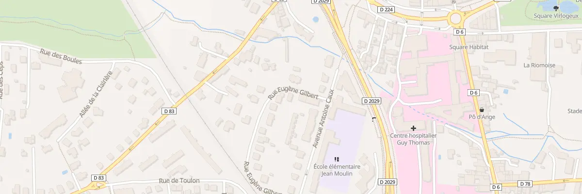 Plan du 2 Rue Eugène Gilbert à Riom