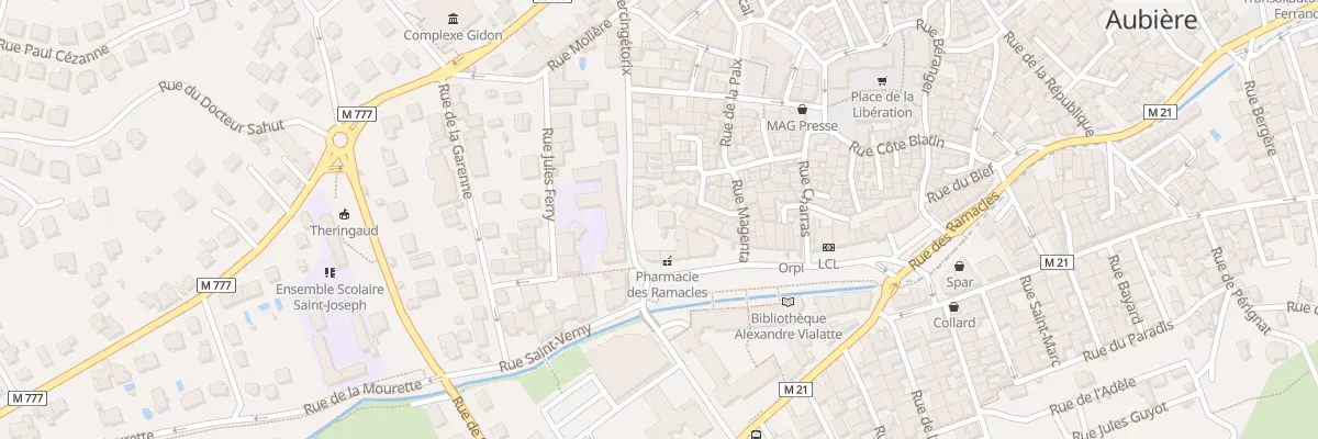 Plan du 15 Rue Vercingétorix à Aubière