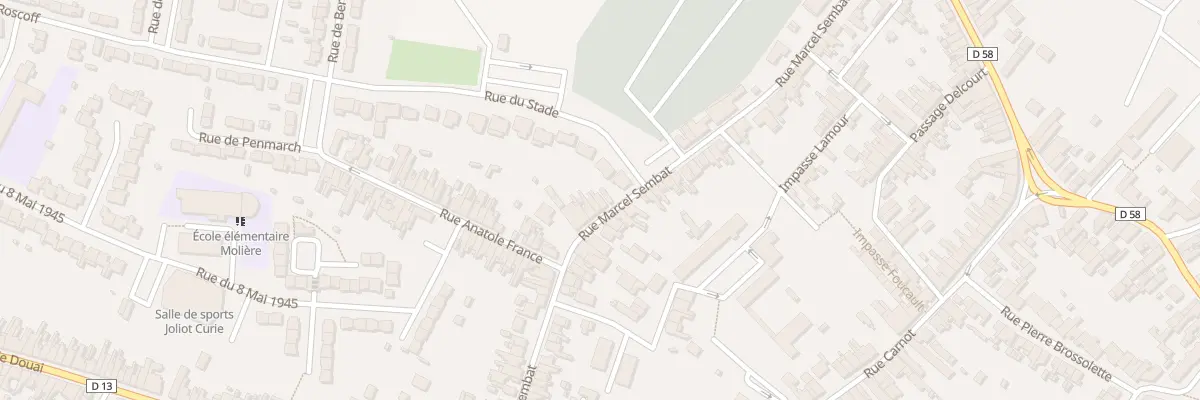 Plan du 233 Rue Marcel Sembat à Sin-le-Noble