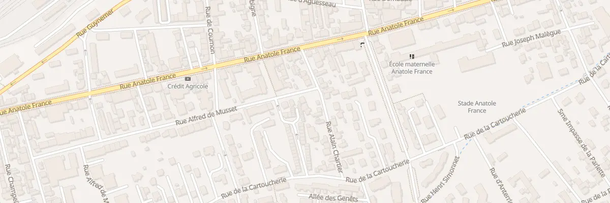 Plan du 12 Rue Alain Chartier à Clermont-Ferrand