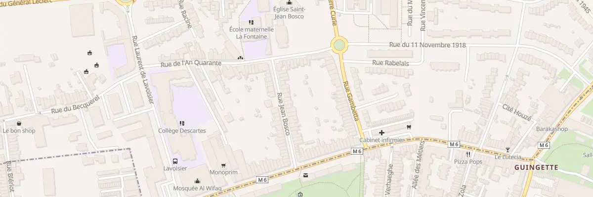 Plan du 17 Rue Jean Bosco à Mons-en-Barœul