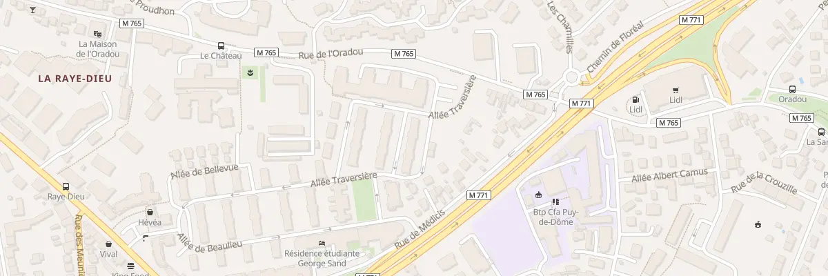 Plan du 82 All Traversière à Clermont-Ferrand