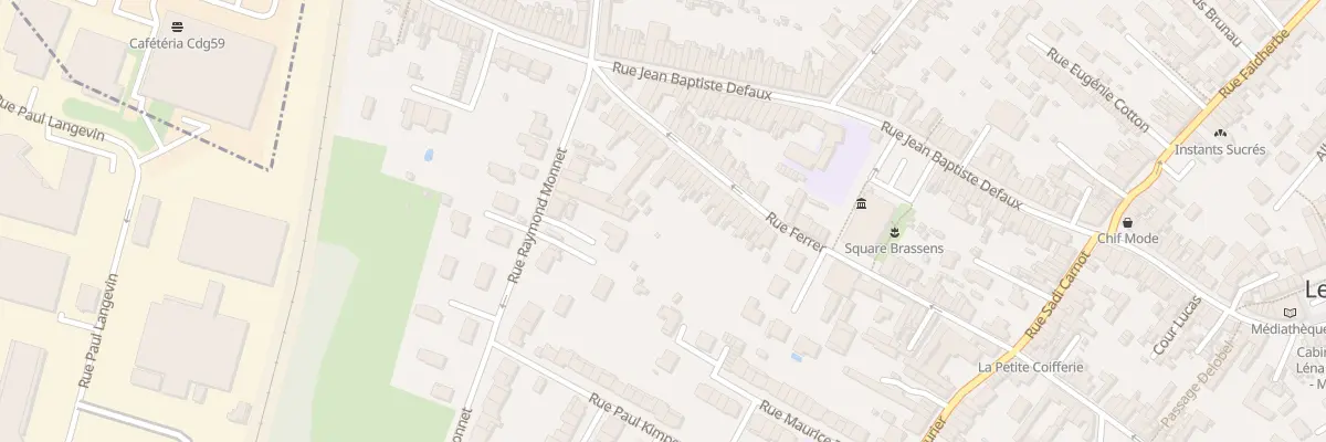 Plan du 33 Rue Ferrer à Lezennes