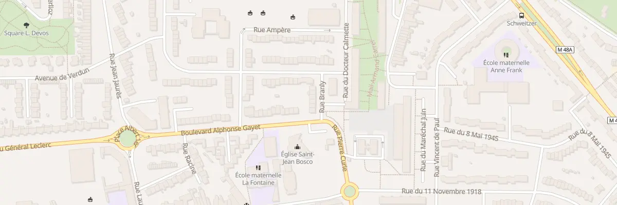 Plan du 5 Rue Branly à Mons-en-Barœul