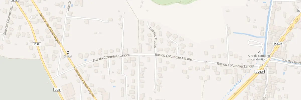 Plan du 22 Rue du Colombier Lanore à Riom